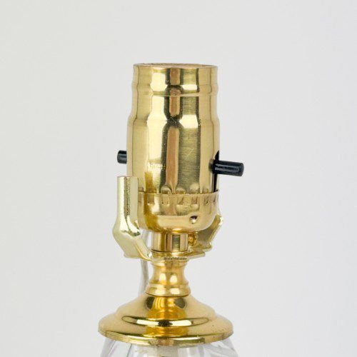 Alternative view of Handblown Glass Lamp in Pastels