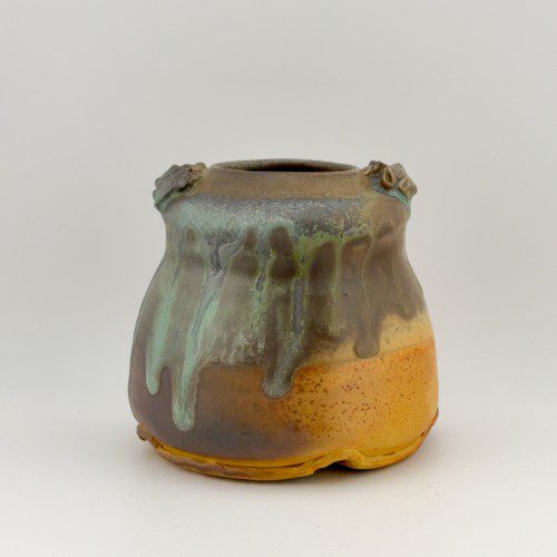 Alternative view of Wood Fired Ruffle Detail Flower Vase 4