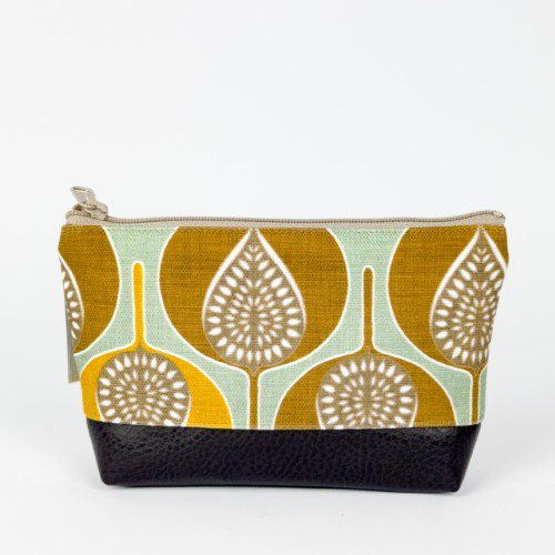 Modern Green Leaves Cosmetic Clutch