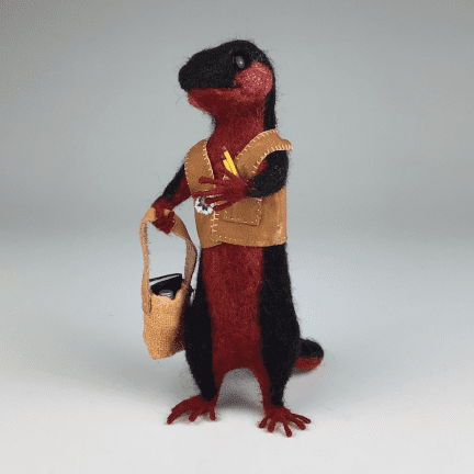 Alternative view of Felted Red-Bellied Newt