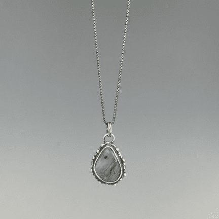 Alternative view of Iron Furnace Slag Necklace