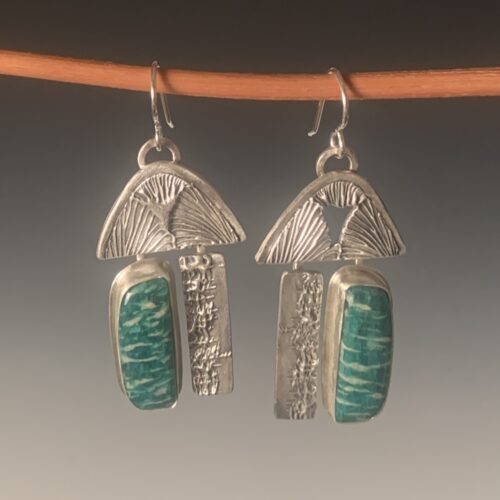 Amazonite and Sterling Earrings