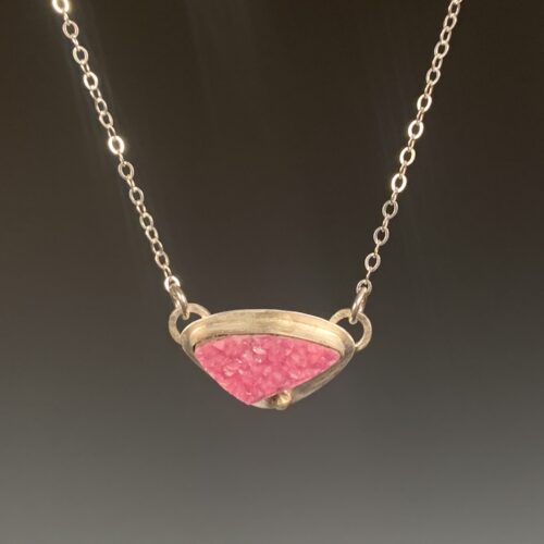 Cobalto Calcite Druzy Pendant