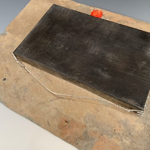 Alternative view of Bear Carving on Slate