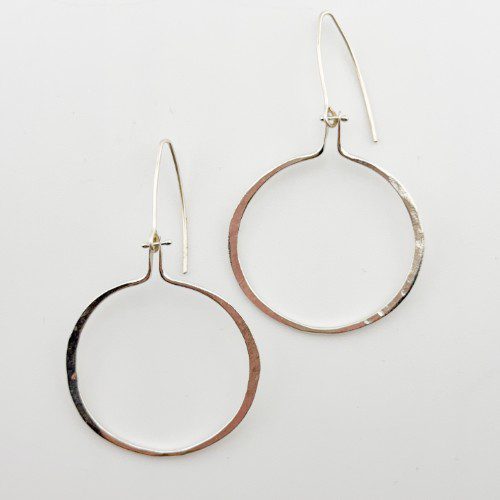 Sterling Silver Hinged Hoop Earrings