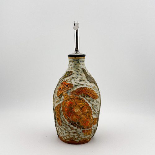Carved Turtle Oil Bottle