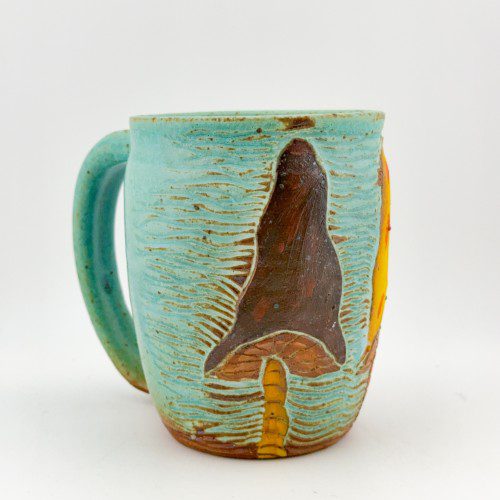Alternative view of Carved Mushroom Mug