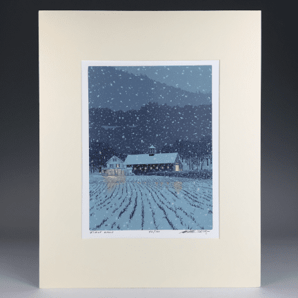 Alternative view of "First Snow" Serigraph Print