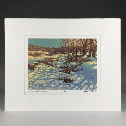 Alternative view of "Short Days Long Shadows" Serigraph Print
