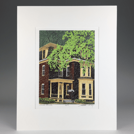 Alternative view of "Spring Shower" Serigraph Print