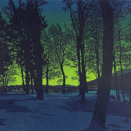 "Twilight Village" Serigraph Print