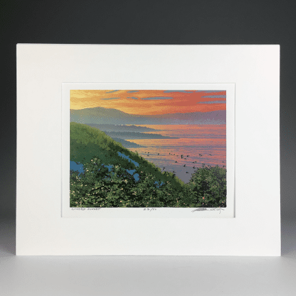 Alternative view of "Winged Sunset" Serigraph Print