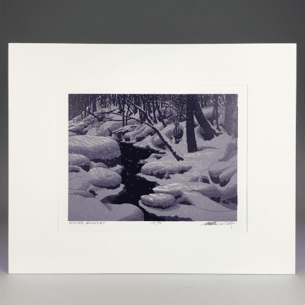 Alternative view of "Winter Blanket" Serigraph Print