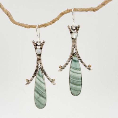 Alternative view of Green Opal Earrings