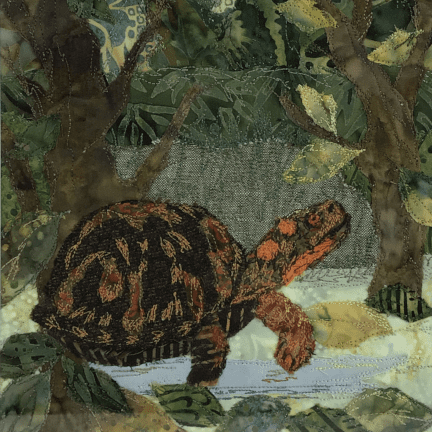 Alternative view of Fabric Collage - "Woodland Wonder"