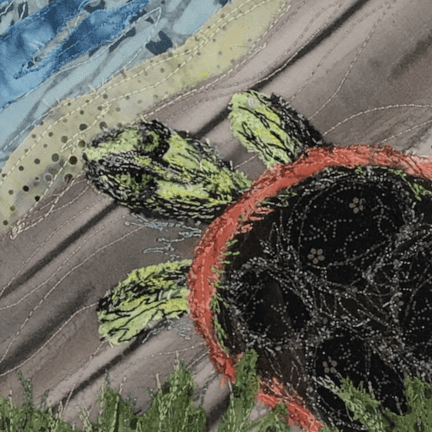 Alternative view of Fabric Collage - "Venturing Out"