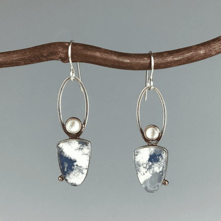 Agate and Moonstone Earrings