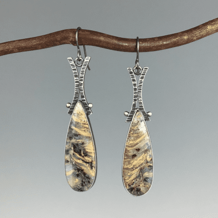 Petrified Palmwood Earrings