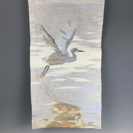 Tapestry - "Snowy Egret Flying"