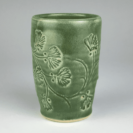 Alternative view of Green Ginkgo Leaf Tumbler