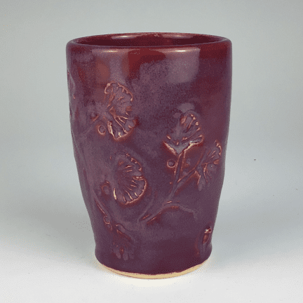 Alternative view of Berry Ginkgo Leaf Tumbler