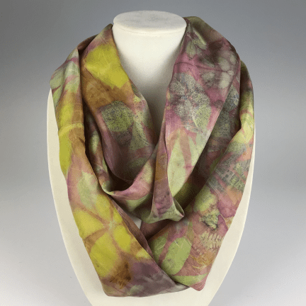 Cowl Neck Botanical Silk Scarf