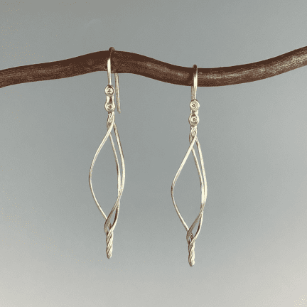White Gold Earrings