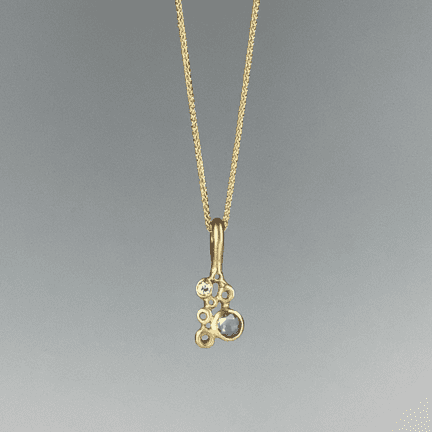 14K Gold Lavender Sapphire Necklace