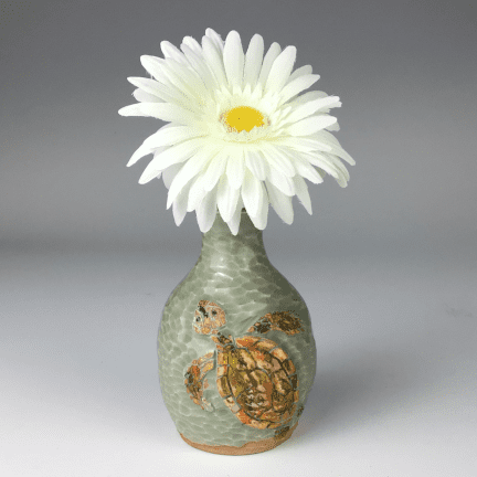 Alternative view of Medium Sea Turtle Vase