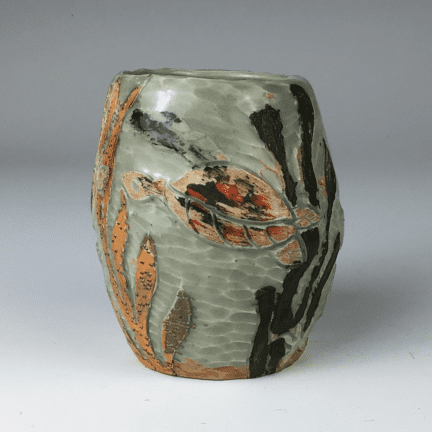Alternative view of Medium Sea Turtle Vase