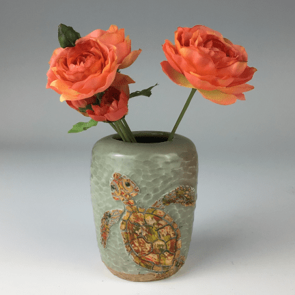 Alternative view of Sea Turtle Vase