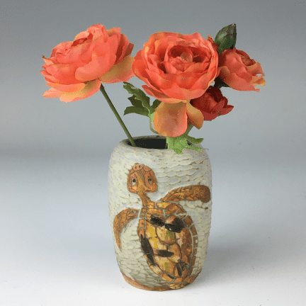 Alternative view of Sea Turtle Vase