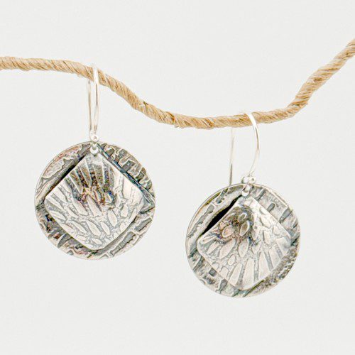 Alternative view of Stamped Sterling Silver Earrings