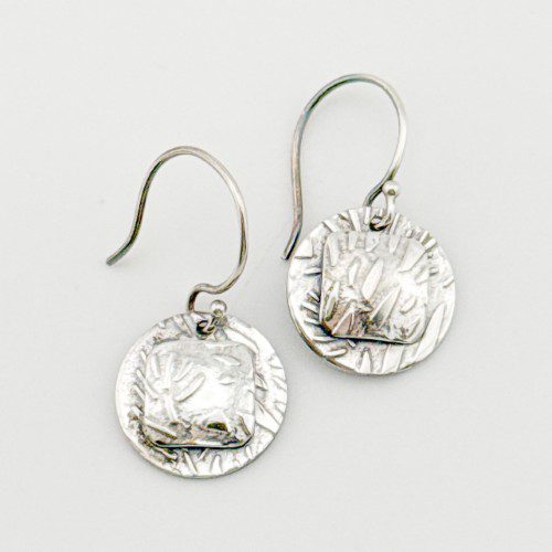 Stamped Sterling Silver Earrings