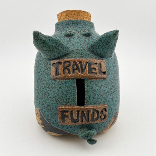 Alternative view of Travel Funds Piggy Bank