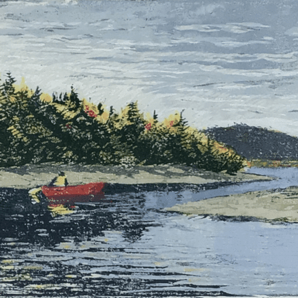 Alternative view of "The Narrows" Framed Woodblock Print