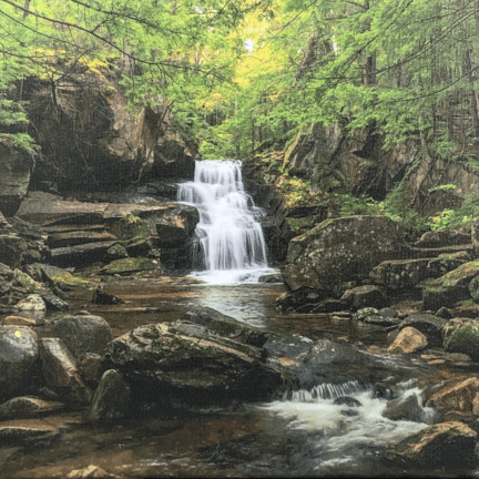 Alternative view of "Coldbrook Falls; Whispering Echoes" Framed Photograph