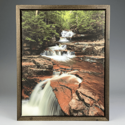 "Bemis Falls; Verse of Water and Stone" Framed Photograph