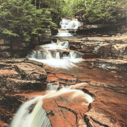 Alternative view of "Bemis Falls; Verse of Water and Stone" Framed Photograph