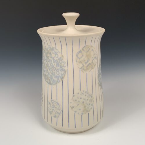 Tall Porcelain Covered Jar