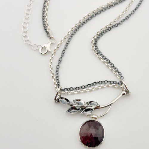 Alternative view of Pink Sapphire Necklace