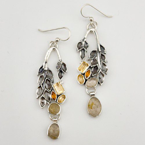 Quartz and Citrine Earrings