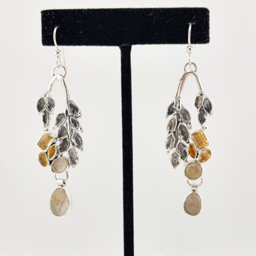 Alternative view of Quartz and Citrine Earrings