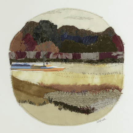 Alternative view of Framed Fabric Collage - "Autumn Textures"