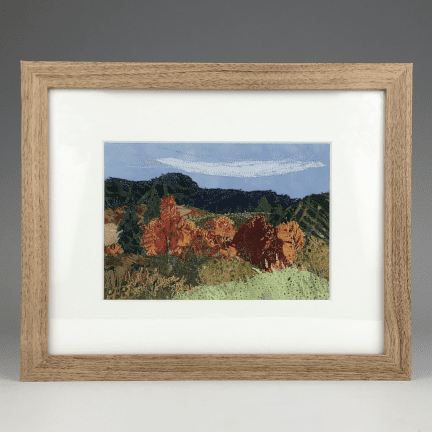 Framed Fabric Collage - "Autumn Blaze"