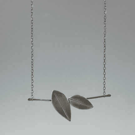 Alternative view of Leaves on a Branch Necklace