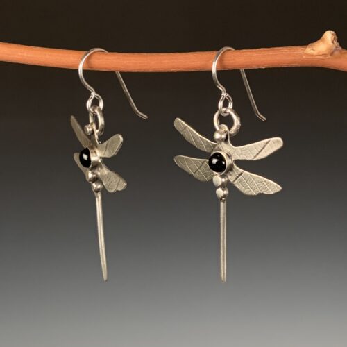 Alternative view of Dragonfly Earrings with Onyx