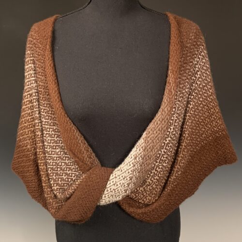 Alpaca Infinity Shawl - Chocolate and Cream