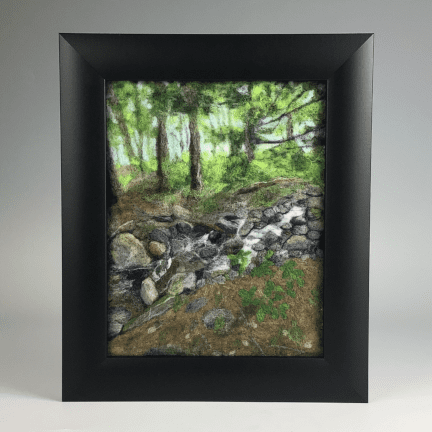 "Respite" Framed Fiber Wall Art