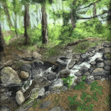 Alternative view of "Respite" Framed Fiber Wall Art